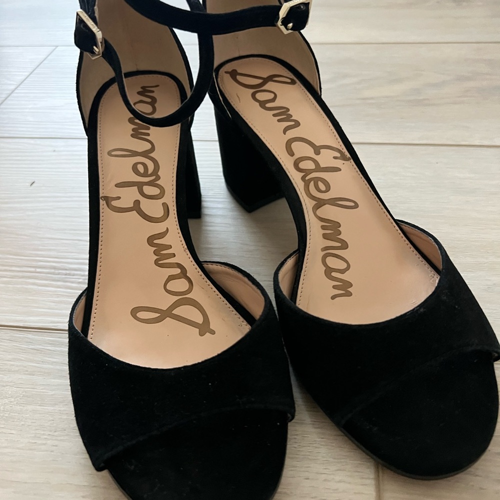 Sam Edelman Black Heels with Ankle Strap
